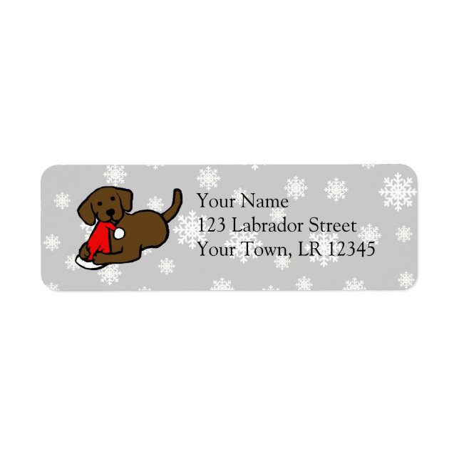 Chocolate Labrador Christmas Cartoon (Front)