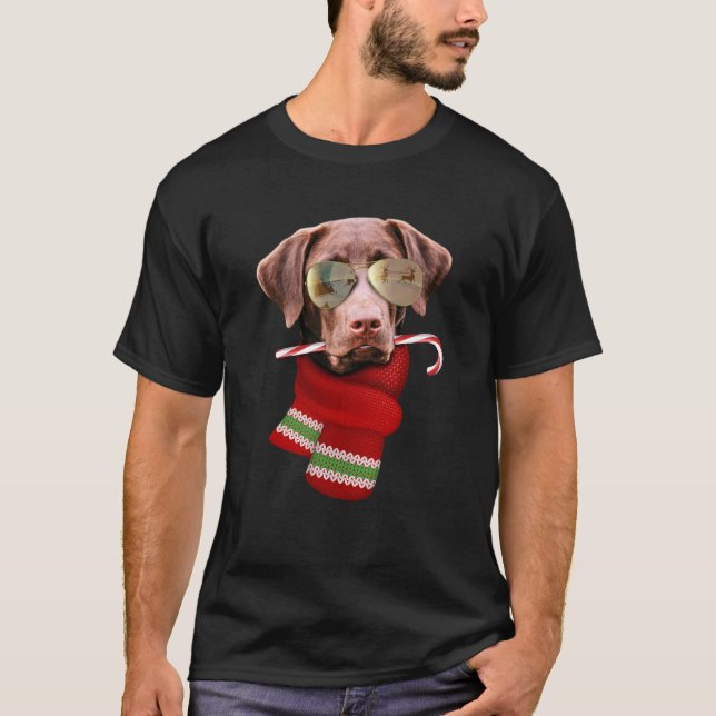 Chocolate Labrador Christmas Gift for Dog Lovers S T-Shirt (Front)