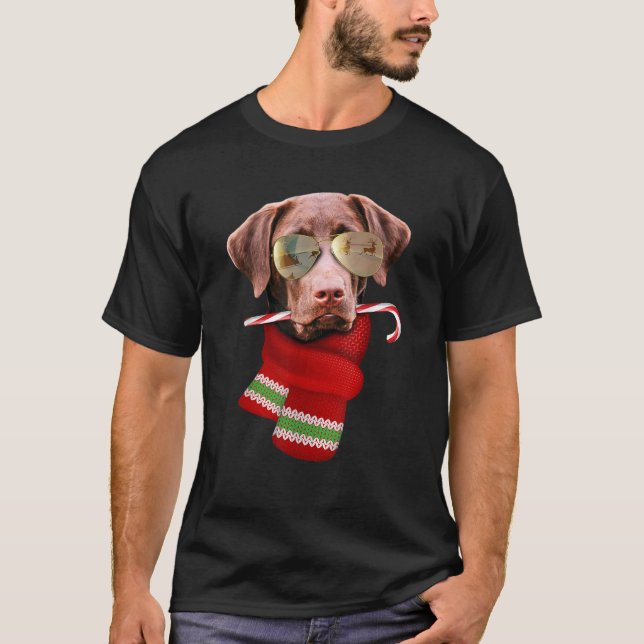 Chocolate Labrador Christmas Gift for Dog Lovers S T-Shirt (Front)