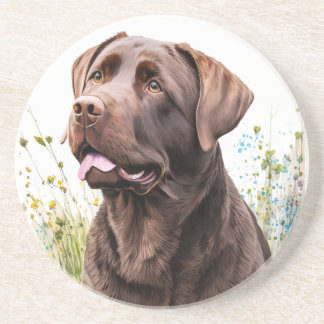 Chocolate Labrador Coaster