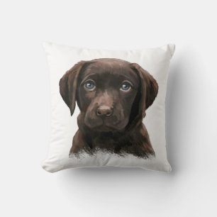 Chocolate Labrador Cushion