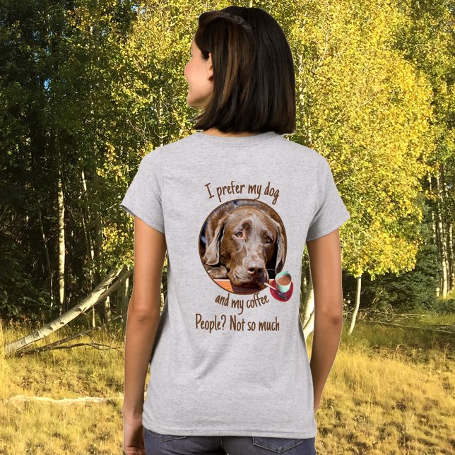 Chocolate Labrador Custom Photo Coffee Cup  T-Shirt (Creator Uploaded)