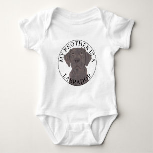 Chocolate Labrador Dog Baby Bodysuit