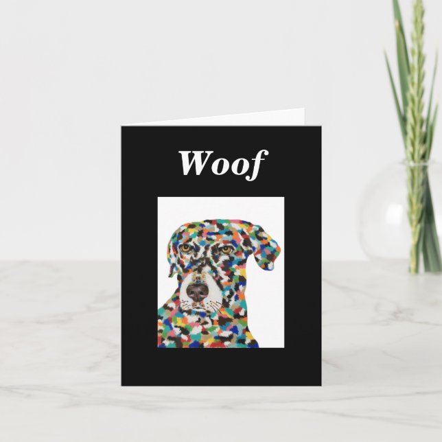 Chocolate Labrador Dog Blank Note Card (Front)