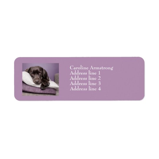 Chocolate labrador dog custom address labels