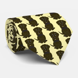 Chocolate Labrador Dog Design Tie