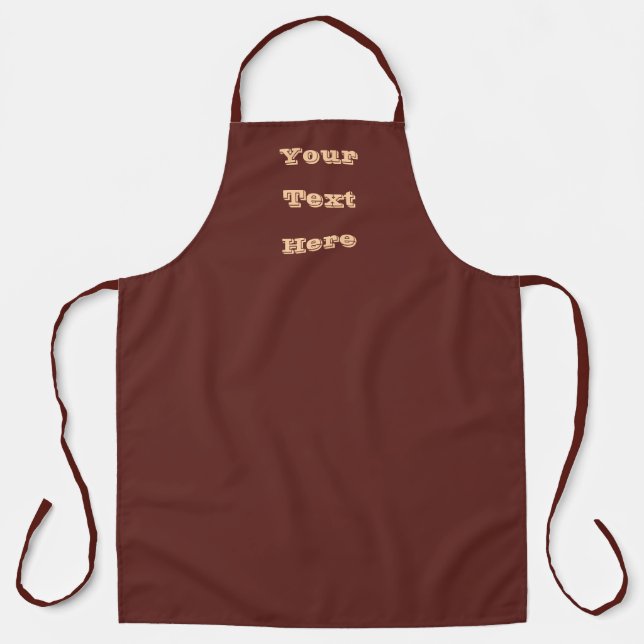 Chocolate Labrador Dog Fur Brown Solid Colour Apron (Front)