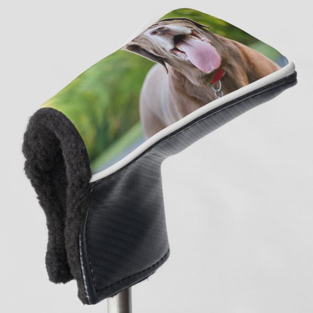 Chocolate Labrador Dog Golf Head Cover (3/4 Front)