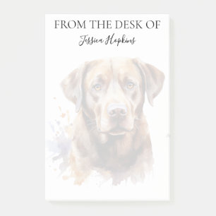 Chocolate Labrador Lover Monogrammed Dog Post-it Notes