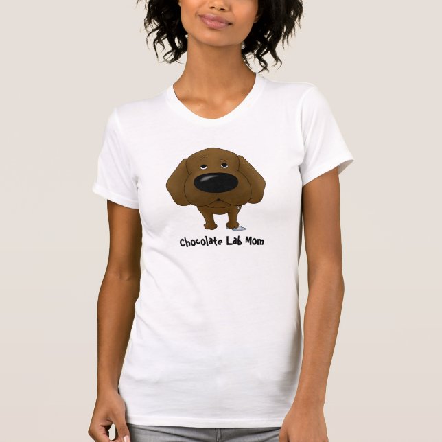 Chocolate Labrador Mum T-Shirt (Front)