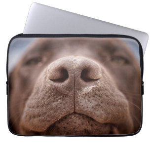 Chocolate Labrador Nose Closeup Laptop Sleeve