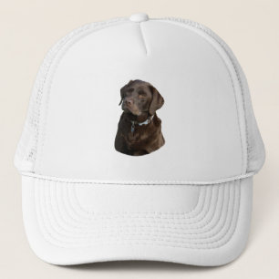 Chocolate Labrador photo portrait Trucker Hat