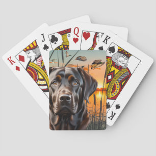 Chocolate Labrador Playing Cards, Labrador  Cards