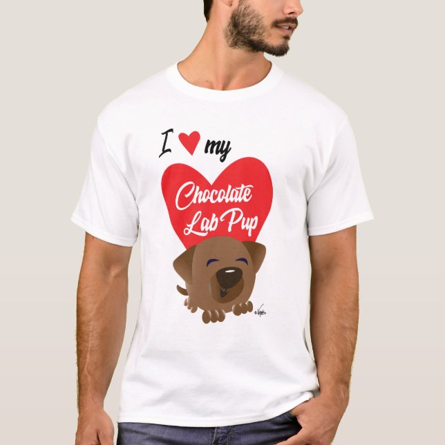 Chocolate Labrador Pup T-Shirt (Front)