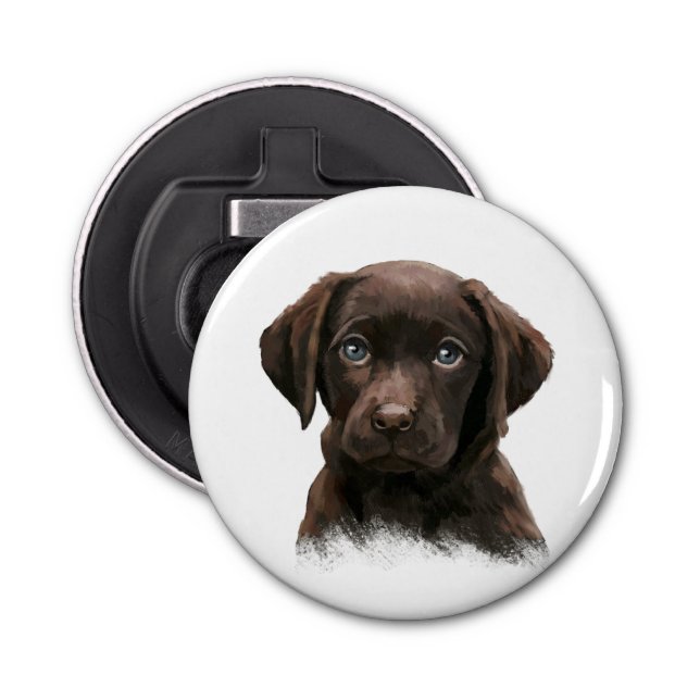 Chocolate Labrador Puppy Bottle Opener (Front)
