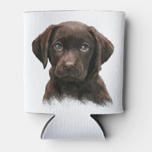 Chocolate Labrador Puppy Can Cooler