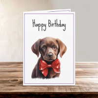 Chocolate Labrador Puppy Dog Birthday