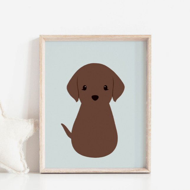 Chocolate Labrador Puppy Dog Nursery & Kids Poster (Creator Uploaded)