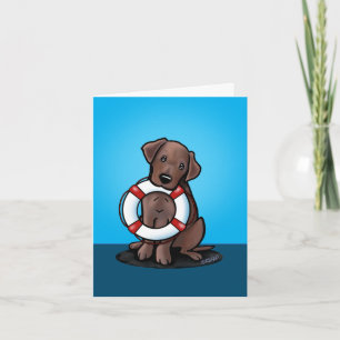 Chocolate Labrador Rescue Card