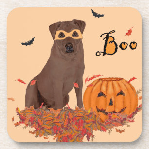 Chocolate Labrador Retriever Boo! Coaster