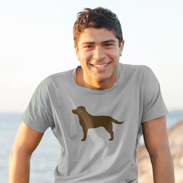 Chocolate Labrador Retriever Brown Lab Silhouette T-Shirt (Creator Uploaded)
