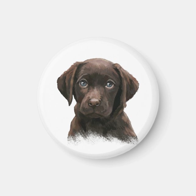 Chocolate Labrador Retriever Brown Magnet (Front)