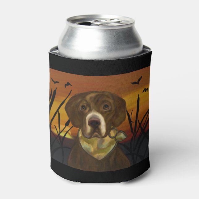 CHOCOLATE LABRADOR RETRIEVER CAN COOLER (Can Front)