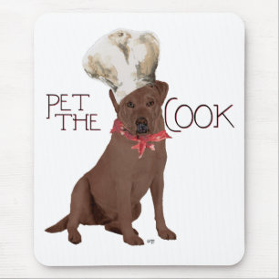 Chocolate Labrador Retriever Chef Mouse Mat
