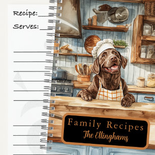 Chocolate Labrador Retriever Chef Recipe Book