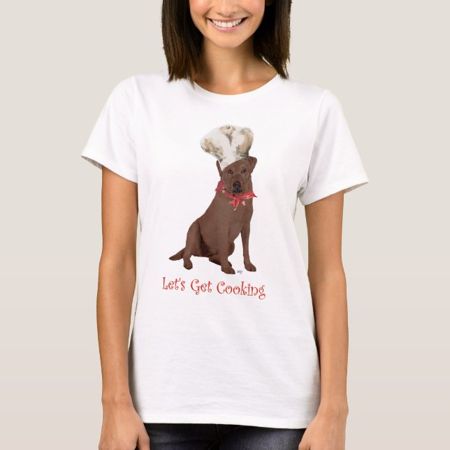 Chocolate Labrador Retriever Chef T-Shirt (Front)
