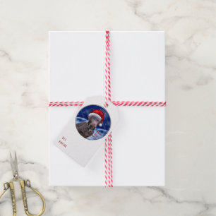 Chocolate Labrador Retriever Christmas Gift Tags