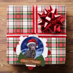 Chocolate Labrador Retriever Christmas Gifts Tree Decoration Card