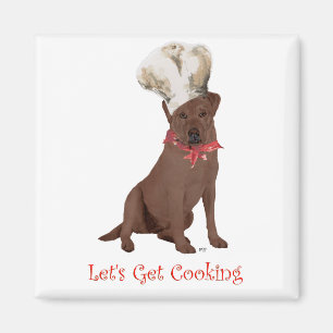 Chocolate Labrador Retriever Cooking Magnet