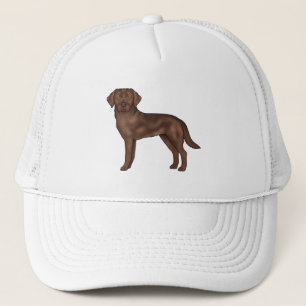 Chocolate Labrador Retriever Cute Cartoon Lab Dog Trucker Hat