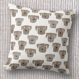 Chocolate Labrador Retriever Cute Cushion