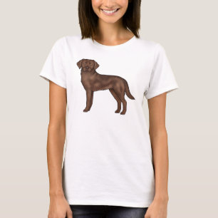 Chocolate Labrador Retriever Cute Dog Illustration T-Shirt