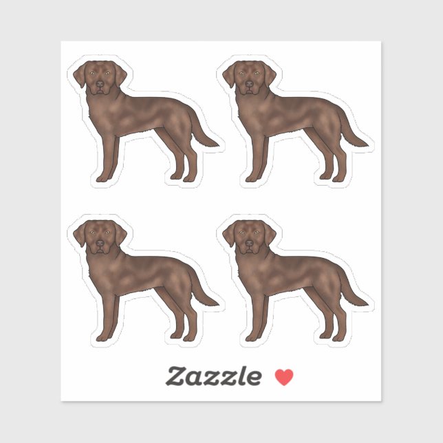 Chocolate Labrador Retriever Cute Lab Dog Art (Sheet)