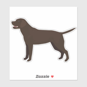 Chocolate Labrador Retriever Dog Breed Silhouette