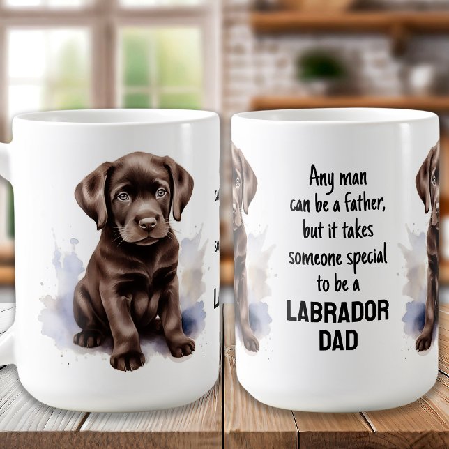 Chocolate Labrador Retriever Dog Dad Sweet Puppy Coffee Mug (Creator Uploaded)