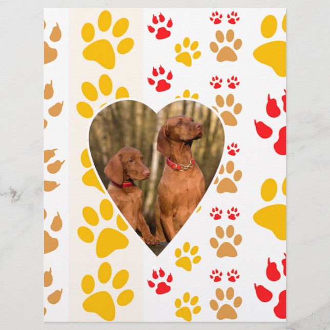 Chocolate Labrador Retriever  Dog Hearts Paw Print (Front)