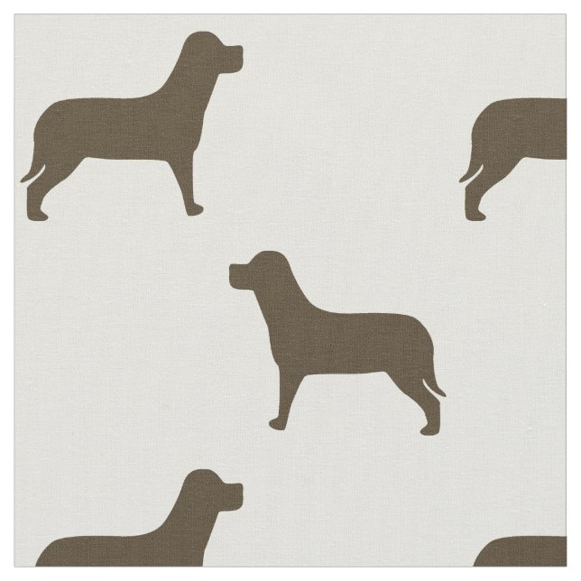 Chocolate Labrador Retriever Dog Pattern Fabric (Close Up)