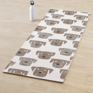 Chocolate Labrador Retriever Dog Pattern Yoga Mat