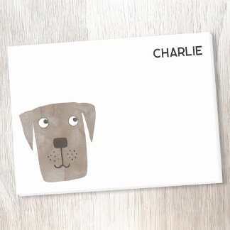 Chocolate Labrador Retriever Dog Personalised Post-it Notes