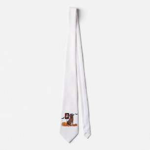 Chocolate Labrador Retriever Halloween Tie