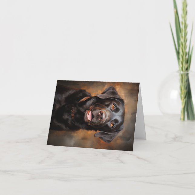 Chocolate Labrador Retriever  Holiday Card (Front)