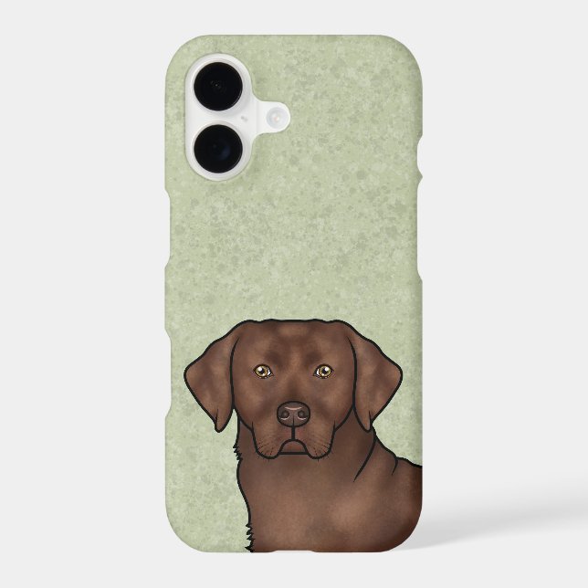 Chocolate Labrador Retriever Lab Dog Head Portrait (Back)