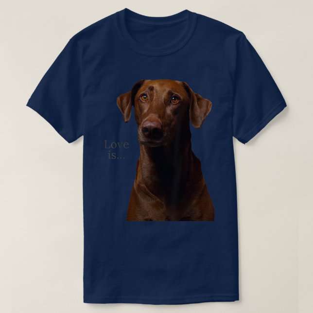 Chocolate Labrador Retriever  Lab Tee Dog Mum Dad  (Design Front)