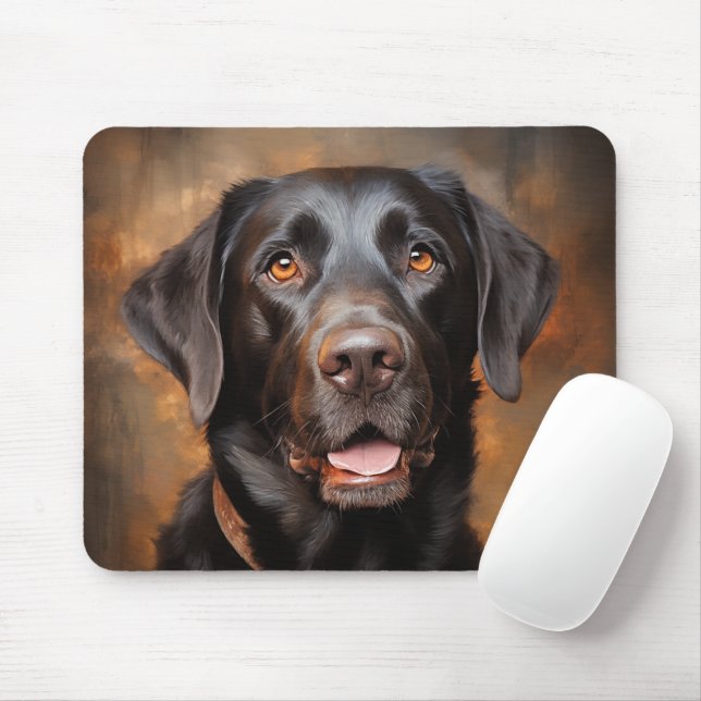 Chocolate Labrador Retriever  Mouse Mat (With Mouse)