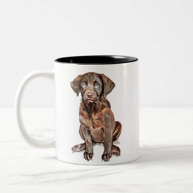 Chocolate Labrador Retriever Mug (Left)