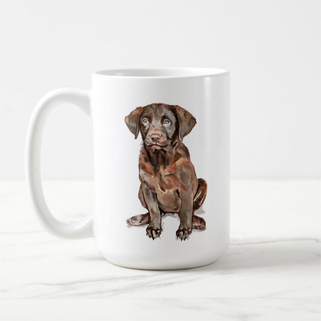 Chocolate Labrador Retriever Mug (Left)